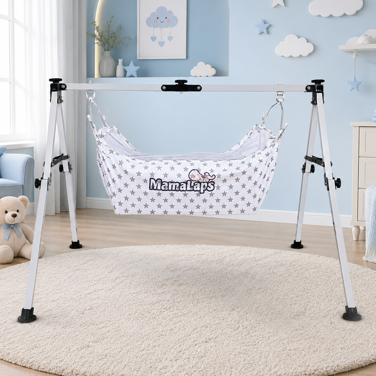 Standard Manual Baby Cradle - Double Foldable - 5.5* Kg Cradle