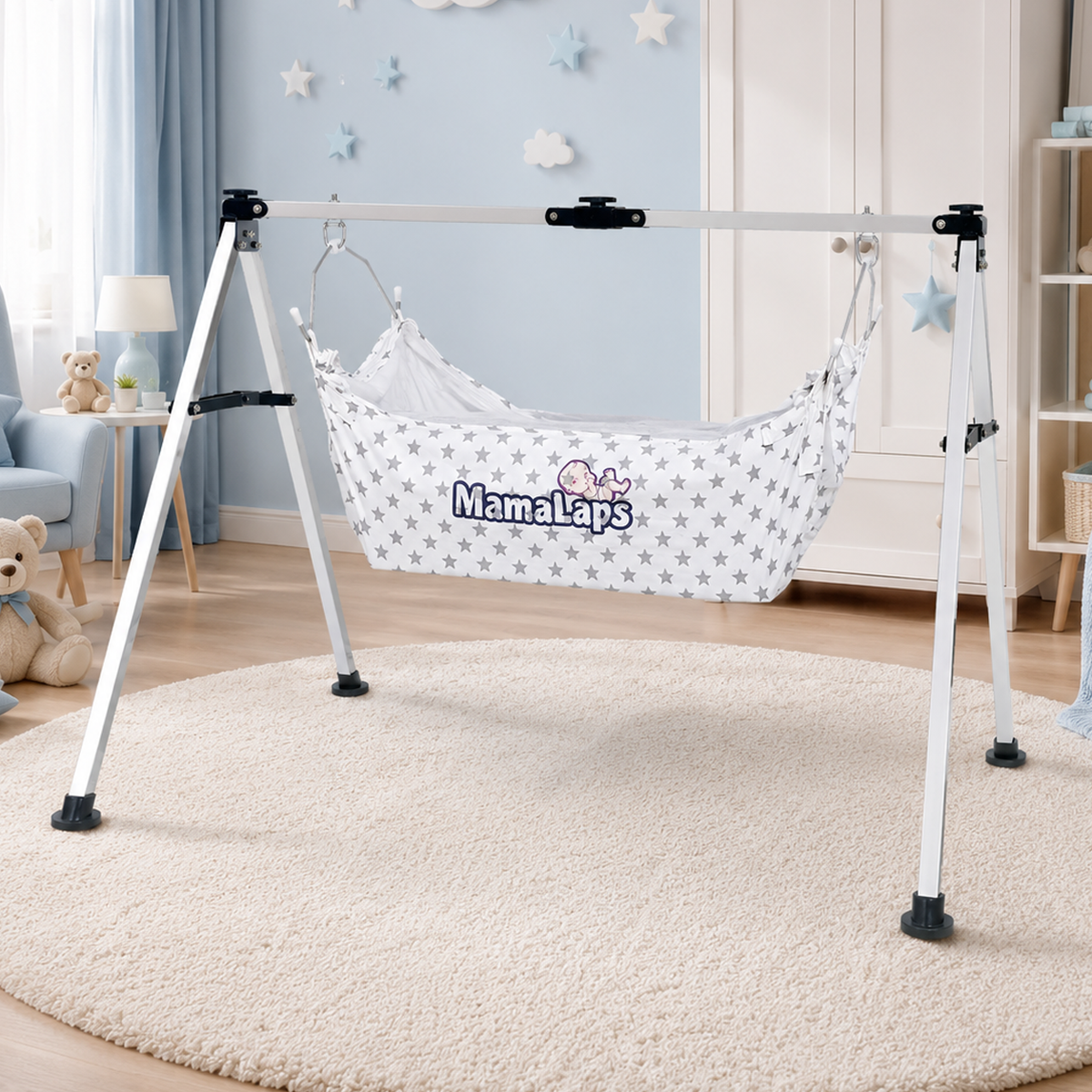 Premium Manual Baby Cradle - Double Foldable Heavy 7.5kg