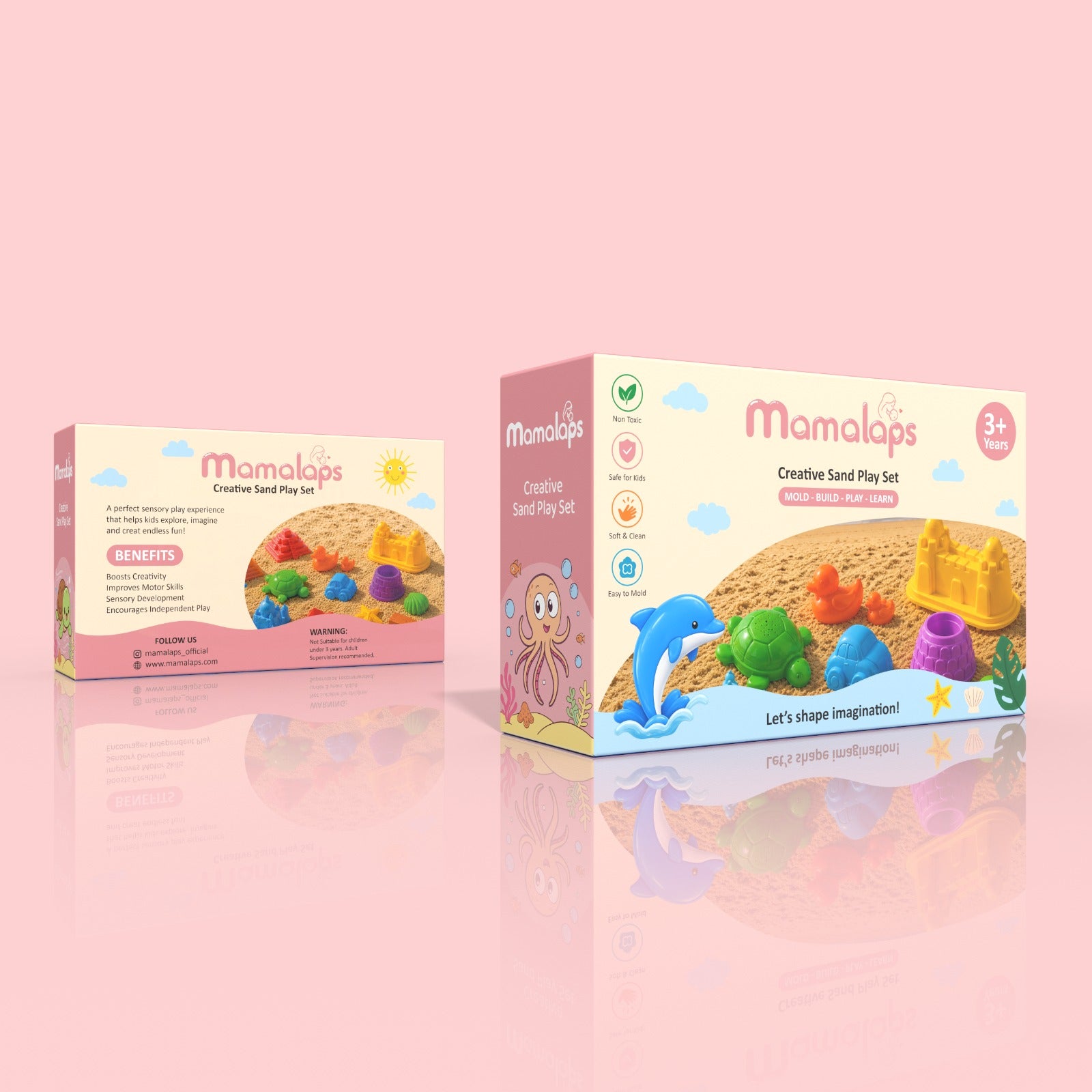 Creative Sand for Kids with 12 Play Molds 1Kg - MamaLaps