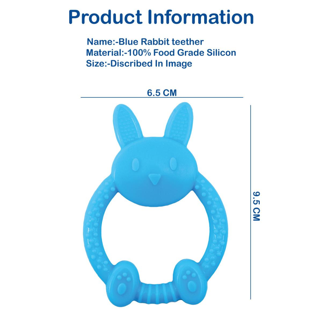 Blue Rabbit Soft Food Grade Silicon Teethers - BIS Certified - Image 2
