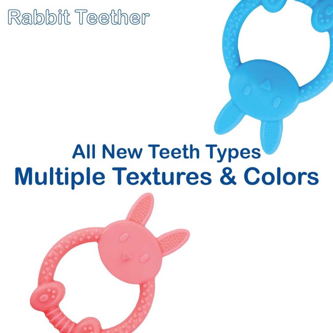 Blue Rabbit Soft Food Grade Silicon Teethers - BIS Certified - Image 3