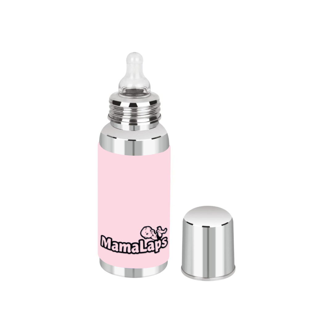 Baby Feeding Bottle Stainless Steel - Pink - Image 2