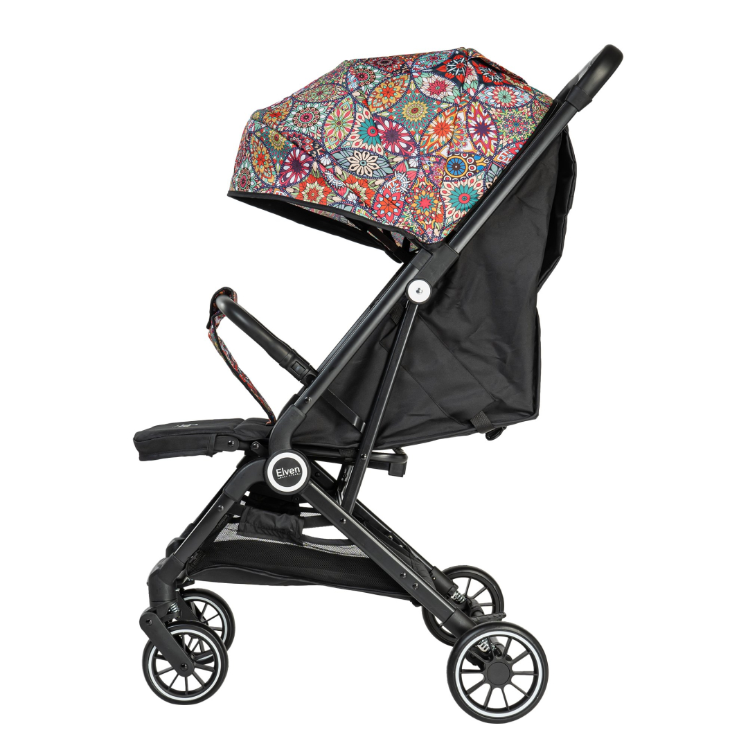 MamaLaps Elven baby stroller EasyFlyer (Pink Designed Canopy) - Image 2